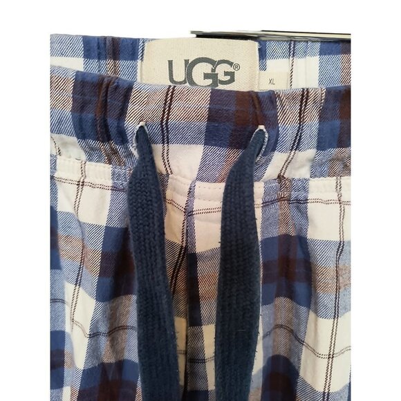 Ugg Men's Grant‎ Pajama Pants Blue Plaid Size Extra Large XL - Picture 2 of 5